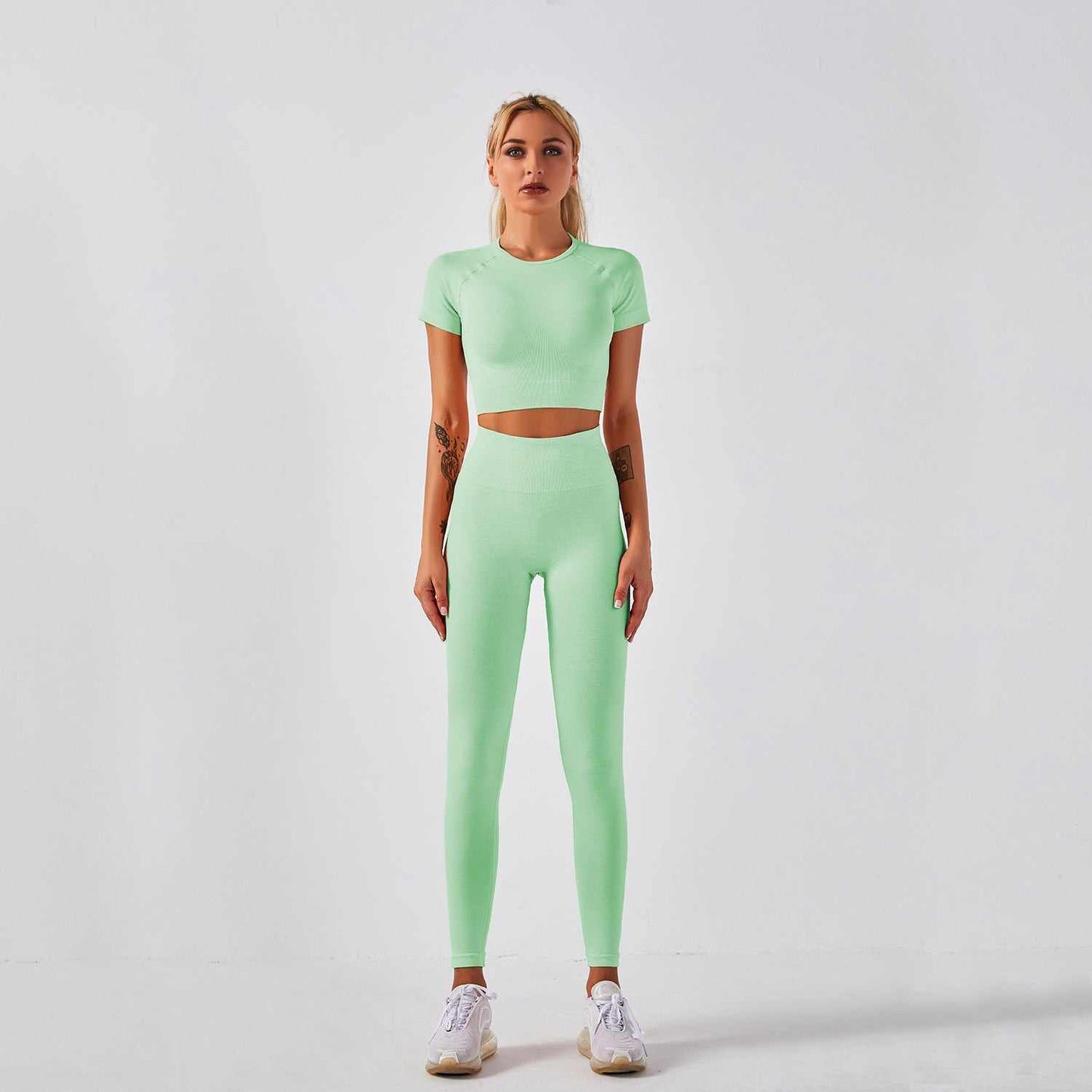 Women fitness active gym seamless botee Yoga Set
