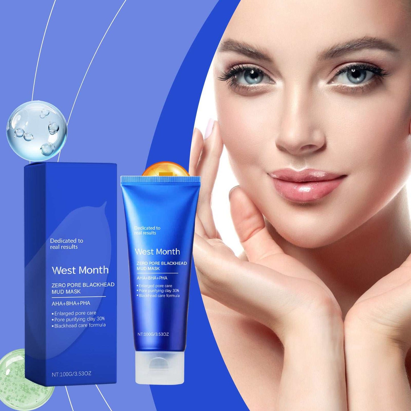 Cleansing And Oil Controlling Facial Cutin Blackhead Reduce Acne Cleaning Compound Clay Mask