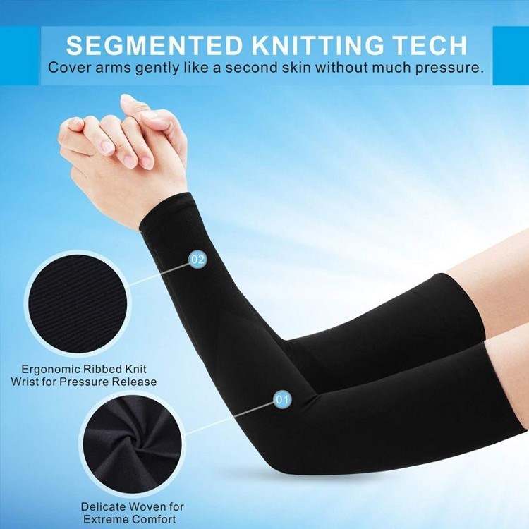 4Pairs Unisex Arm Sleeves Cover UV Sun Protection Men Sleeve