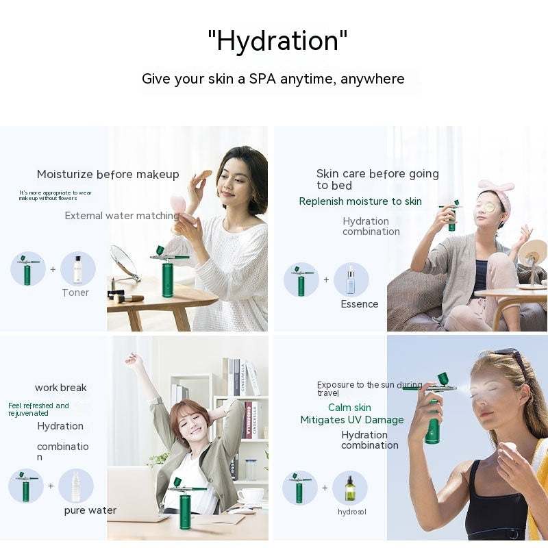 Oxygen Injection Skin Spray High Pressure Nano Mist Sprayer Facial Cleansing Moisturizing Beauty