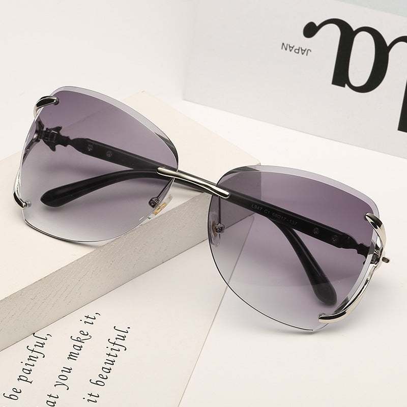 Pink Foxes Rhinestone Oversized Sunglasses