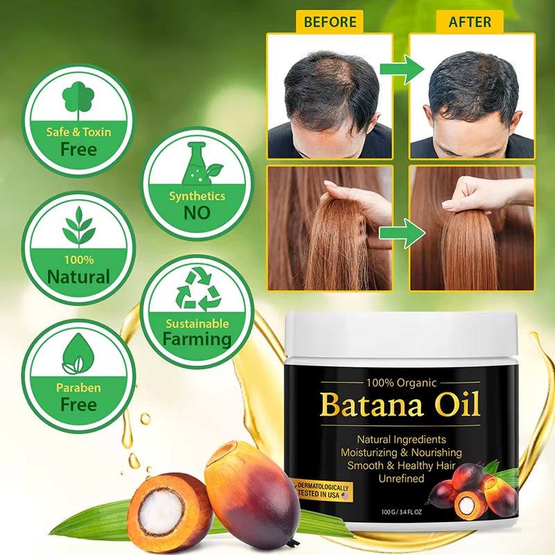 Natural Organic Batana Oil for Hair Growth and Thickness Eliminates SpNatural Organic Batana Oil