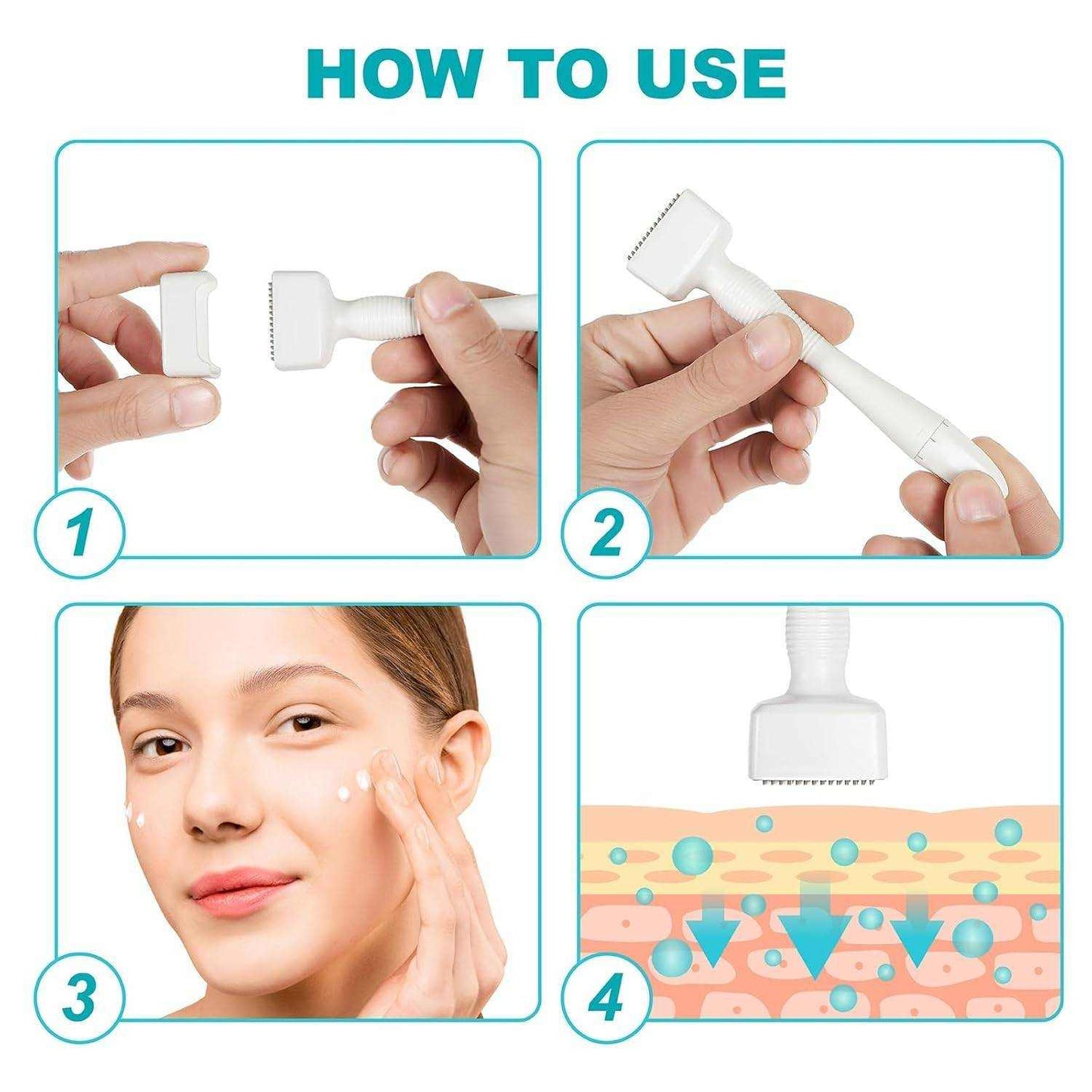 Microneedles Derma Roller Stamp 0.25 Mm, Micro Needle Skin Care Tool